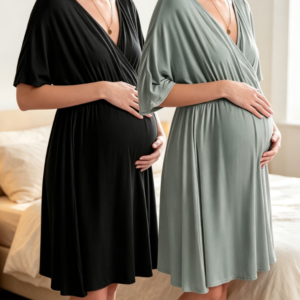 Two-Piece Maternity Nursing Nightgown