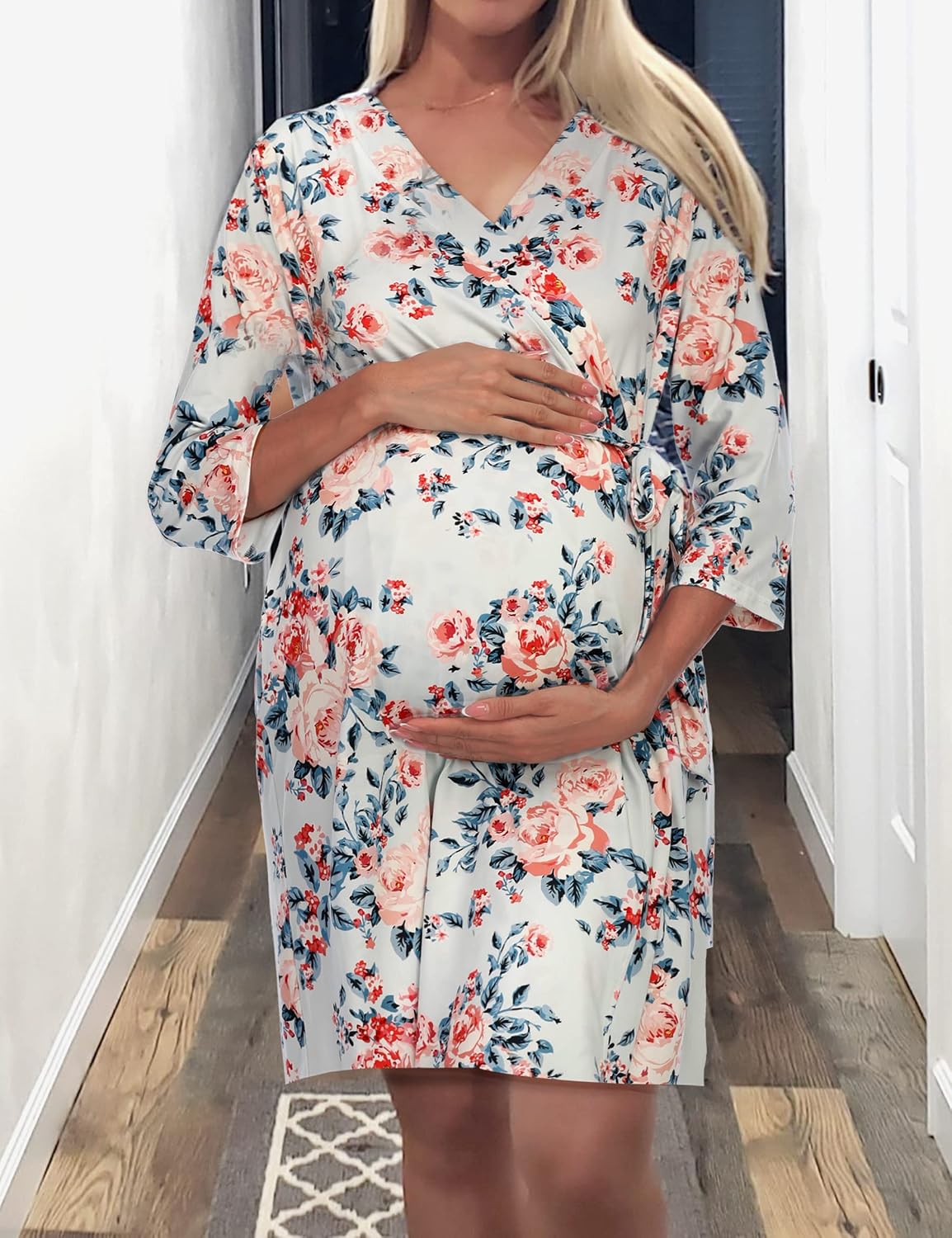 Maternity Hospital Robe, Maternity Room Nursing Robe, Maternity Pajamas - Image 2